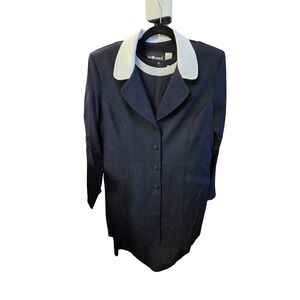 Sag Harbor Womens Dress Suit Size 12 Black White Career Business Set